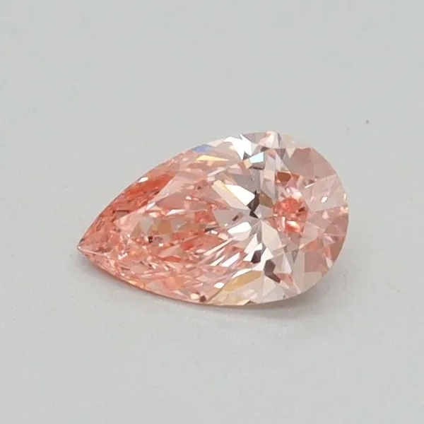 0.32ct PEAR Fancy Vivid Pink VVS2 Coloured Lab diamond