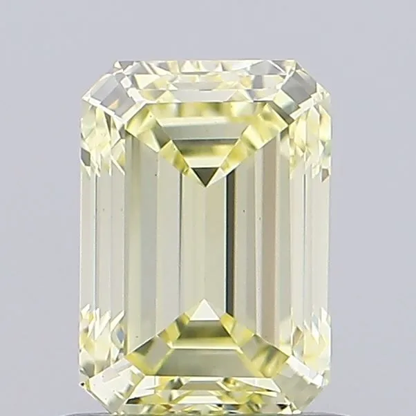 0.95ct EMERALD Fancy Light Yellow VS1 Coloured Lab diamond