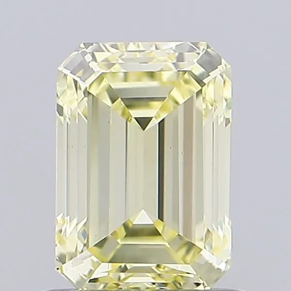 0.95ct EMERALD Fancy Light Yellow VS1 Coloured Lab diamond