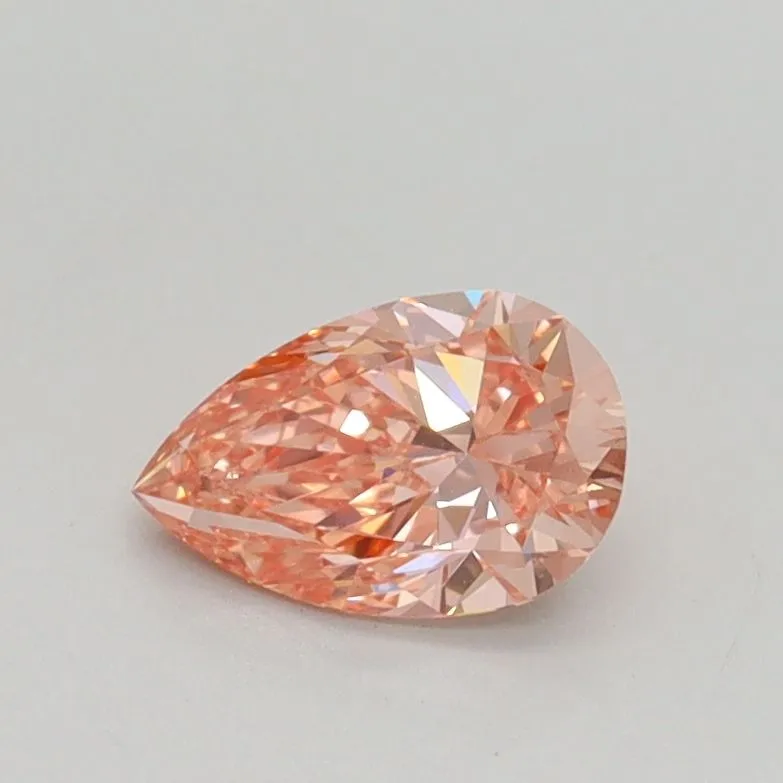 0.50ct PEAR Fancy Intense Pink VS1 Coloured Lab diamond