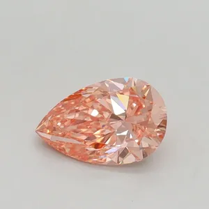 0.5ct PEAR Fancy Intense Pink VS1 Coloured Lab diamond