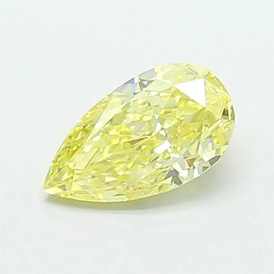 0.82ct PEAR Fancy Intense Yellow VS1 Coloured Lab diamond