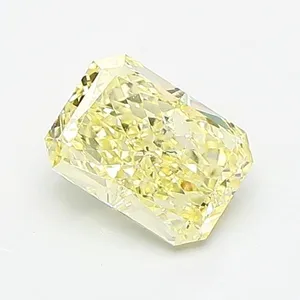 1.06ct RADIANT Fancy Light Yellow VVS2 Coloured Lab diamond