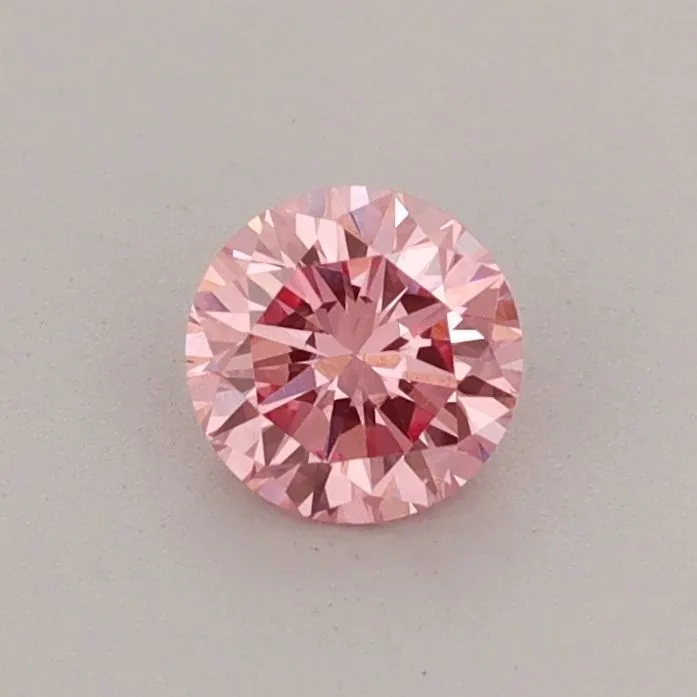 0.40ct ROUND Fancy Vivid Pink VS1 Coloured Lab diamond