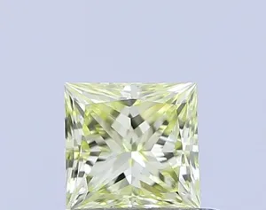 0.5ct PRINCESS Fancy Light Yellow VS2 Coloured Lab diamond