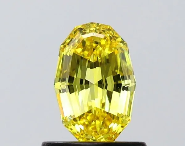 0.74ct OVAL Fancy Vivid Yellow VVS2 Coloured Lab diamond