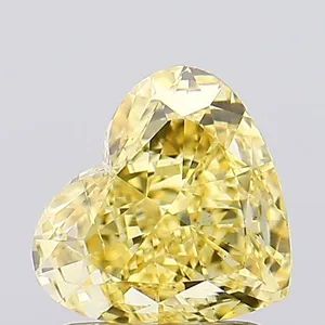 1.65ct HEART Fancy Intense Yellow SI1 Coloured Lab diamond