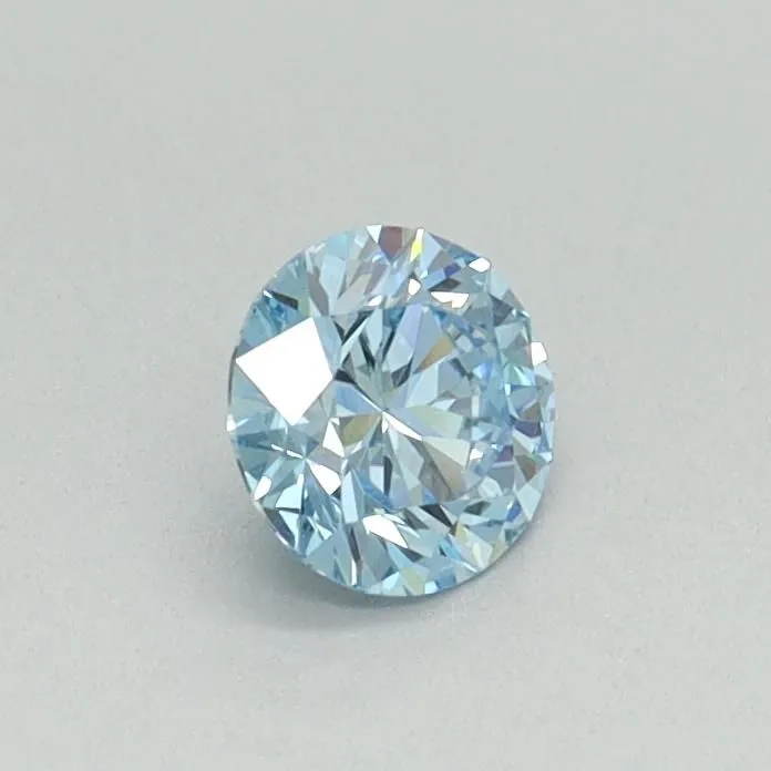 0.34ct ROUND Fancy Vivid Blue VS1 Coloured Lab diamond