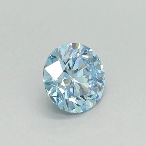 0.34ct ROUND Fancy Vivid Blue VS1 Coloured Lab diamond