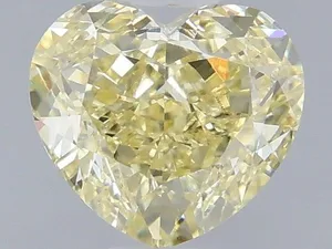 1.6ct HEART Fancy Yellow VS1 Coloured Lab diamond