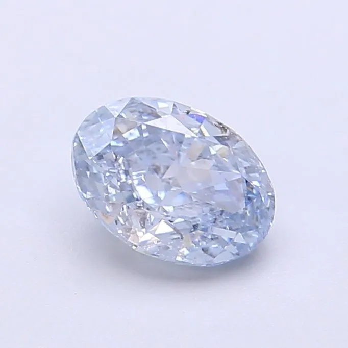 1.02ct OVAL Fancy Vivid Blue VVS2 Coloured Lab diamond