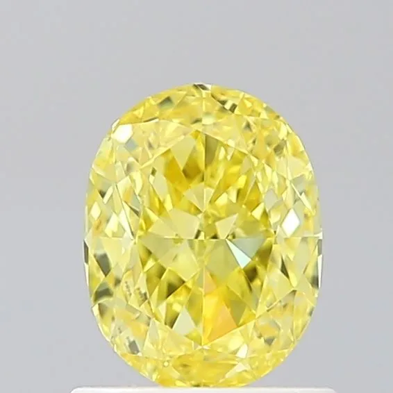 1.01ct OVAL Fancy Vivid Yellow VVS1 Coloured Lab diamond