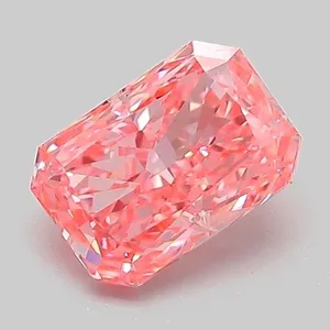 1.06ct RADIANT Fancy Vivid Pink VVS2 Coloured Lab diamond
