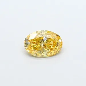 0.62ct OVAL Fancy Intense Yellow VS2 Coloured Lab diamond