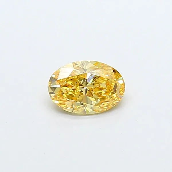 0.62ct OVAL Fancy Intense Yellow VS2 Coloured Lab diamond