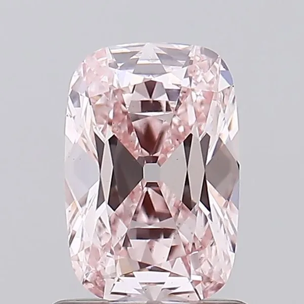 0.93ct CUSHION Fancy Pink VS1 Coloured Lab diamond