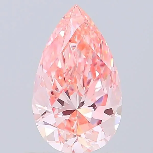 0.87ct PEAR Fancy Intense Pink VS1 Coloured Lab diamond