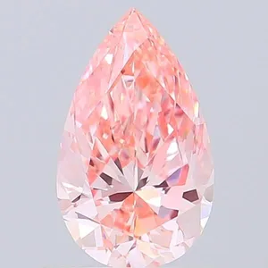 0.87ct PEAR Fancy Intense Pink VS1 Coloured Lab diamond