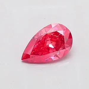 0.83ct PEAR Fancy Vivid Pink VS2 Coloured Lab diamond