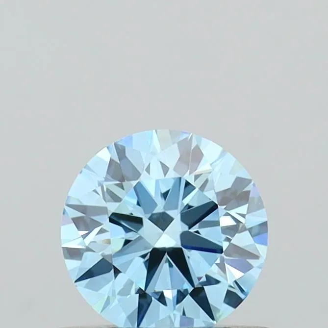 0.50ct ROUND Fancy Vivid Blue VVS1 Coloured Lab diamond