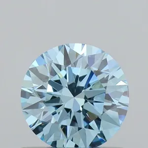 0.6ct ROUND Fancy Intense Blue VVS2 Coloured Lab diamond