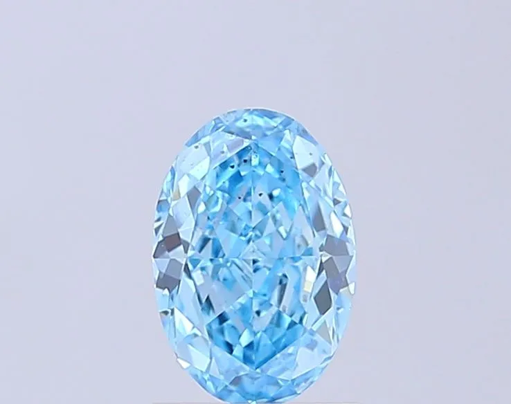 1.01ct OVAL Fancy Vivid Blue VS2 Coloured Lab diamond