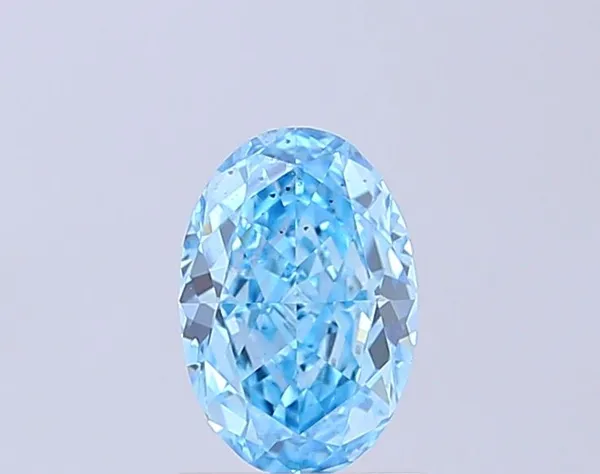1.01ct OVAL Fancy Vivid Blue VS2 Coloured Lab diamond
