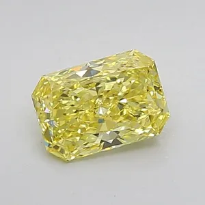 1.21ct RADIANT Fancy Vivid Yellow VS2 Coloured Lab diamond