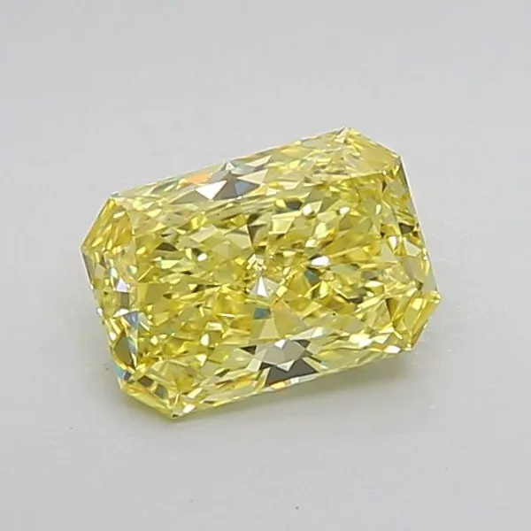1.21ct RADIANT Fancy Vivid Yellow VS2 Coloured Lab diamond
