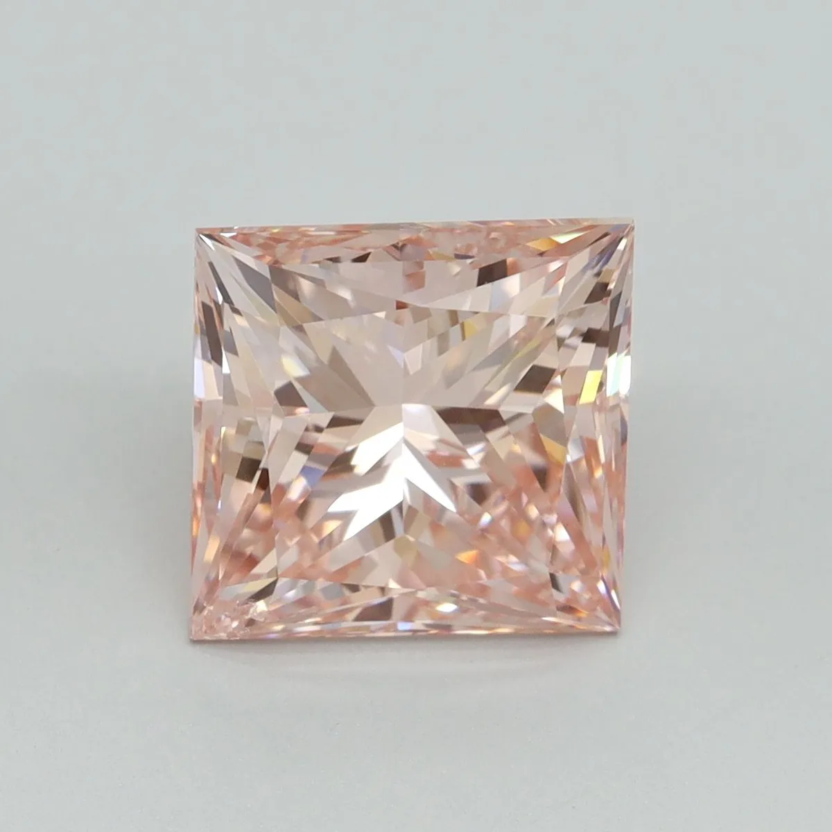 4.20ct PRINCESS Fancy Intense Pink SI1 Coloured Lab diamond