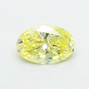 0.75ct OVAL Fancy Intense Yellow VS1 Coloured Lab diamond