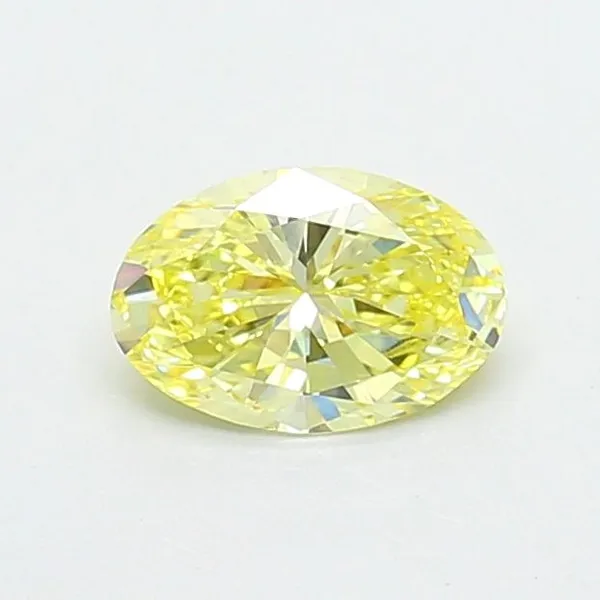 0.75ct OVAL Fancy Intense Yellow VS1 Coloured Lab diamond