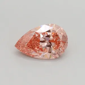 0.55ct PEAR Fancy Intense Pink VS1 Coloured Lab diamond