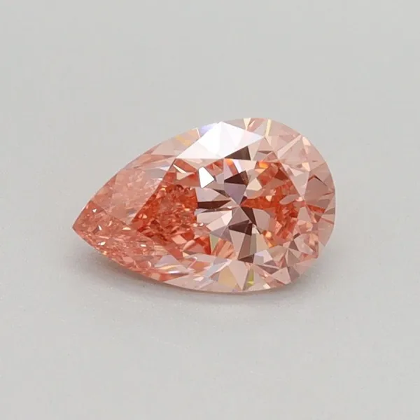 0.55ct PEAR Fancy Intense Pink VS1 Coloured Lab diamond