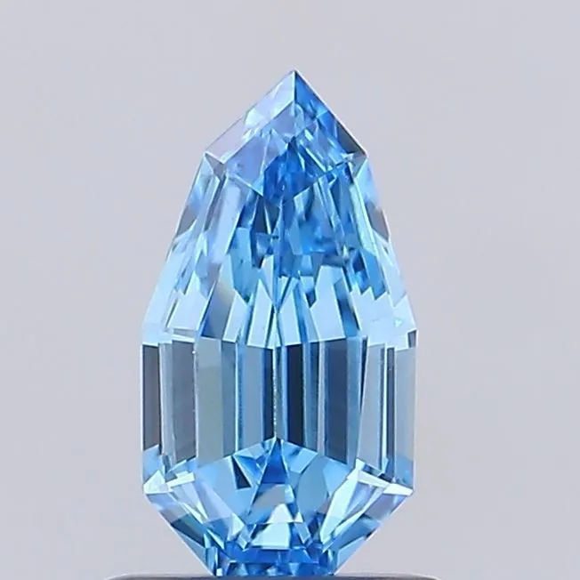 0.68ct PEAR Fancy Vivid Blue VS1 Coloured Lab diamond
