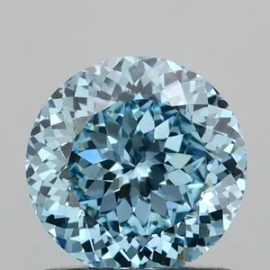 1.04ct ROUND Fancy Vivid Blue VS1 Coloured Lab diamond
