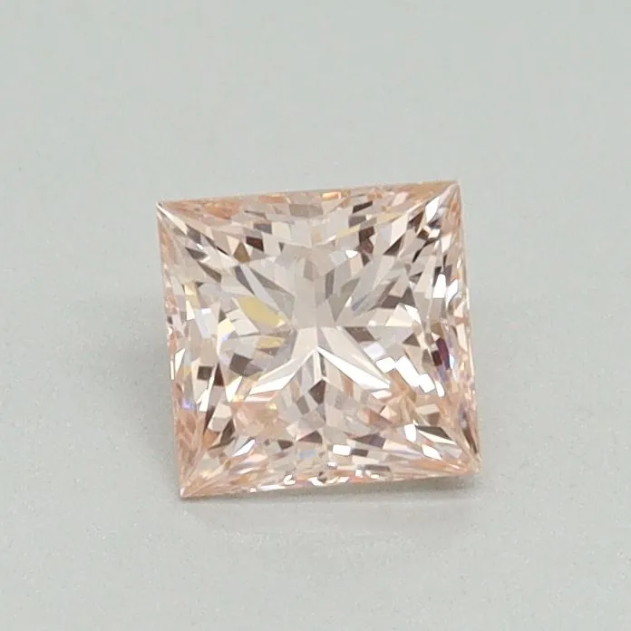 0.54ct PRINCESS Fancy Pink VS1 Coloured Lab diamond