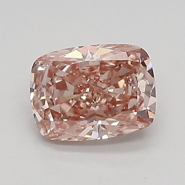 0.77ct CUSHION Fancy Vivid Pink VVS2 Coloured Lab diamond
