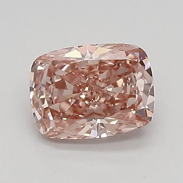 0.77ct CUSHION Fancy Vivid Pink VVS2 Coloured Lab diamond