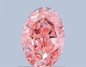 1.06ct OVAL Fancy Vivid Pink VS2 Coloured Lab diamond