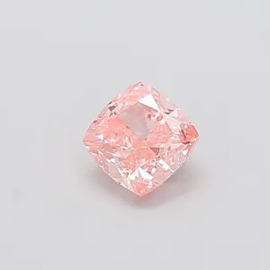 1.08ct CUSHION Fancy Intense Pink VS1 Coloured Lab diamond
