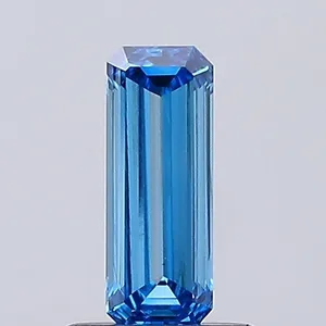 0.57ct EMERALD Fancy Vivid Blue VS1 Coloured Lab diamond