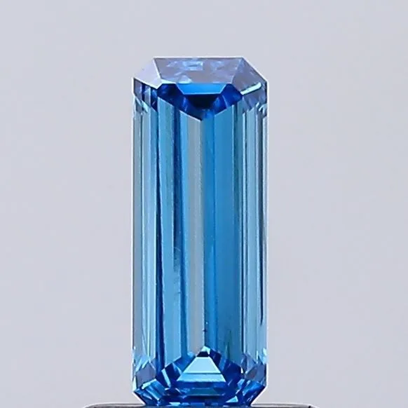 0.57ct EMERALD Fancy Vivid Blue VS1 Coloured Lab diamond
