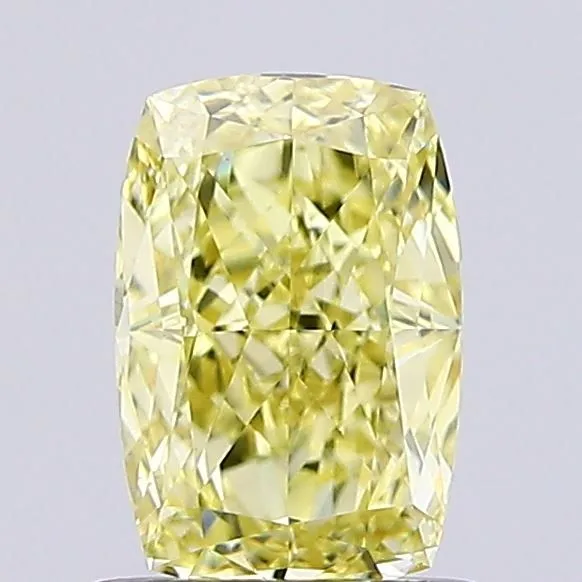 1.00ct CUSHION Fancy Intense Yellow VS1 Coloured Lab diamond