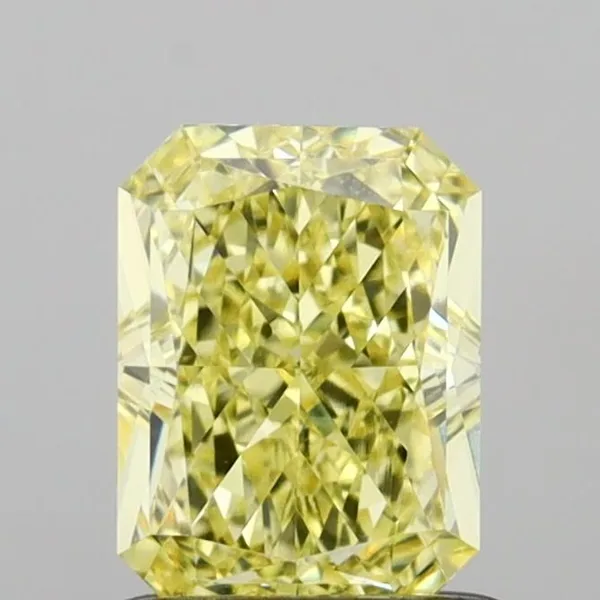 1.07ct RADIANT Fancy Yellow VVS2 Coloured Lab diamond