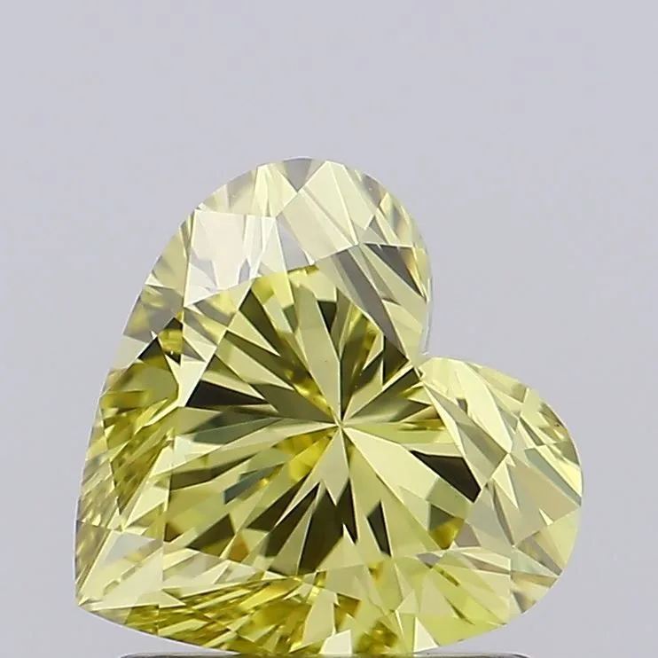 1.20ct HEART Fancy Intense Yellow VS1 Coloured Lab diamond