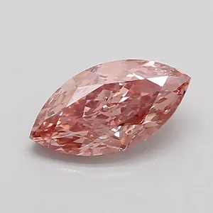 1.37ct MARQUISE Fancy Intense Brownish Pink VVS2 Coloured Lab diamond