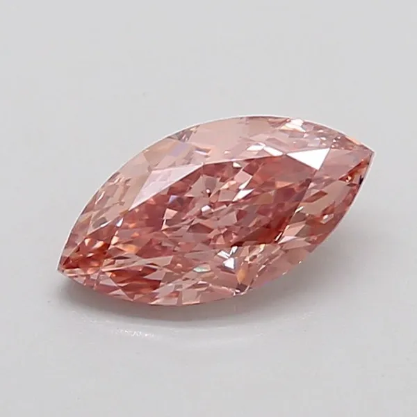 1.37ct MARQUISE Fancy Intense Brownish Pink VVS2 Coloured Lab diamond