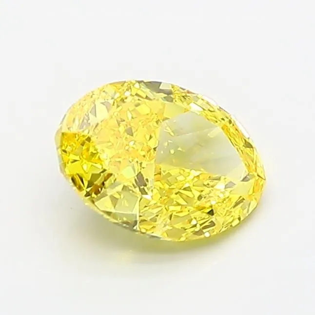 1.08ct OVAL Fancy Vivid Yellow VVS1 Coloured Lab diamond