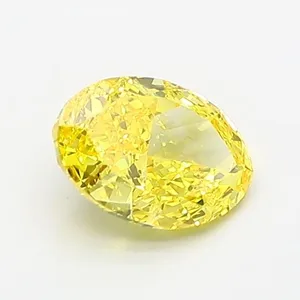 1.08ct OVAL Fancy Vivid Yellow VVS1 Coloured Lab diamond